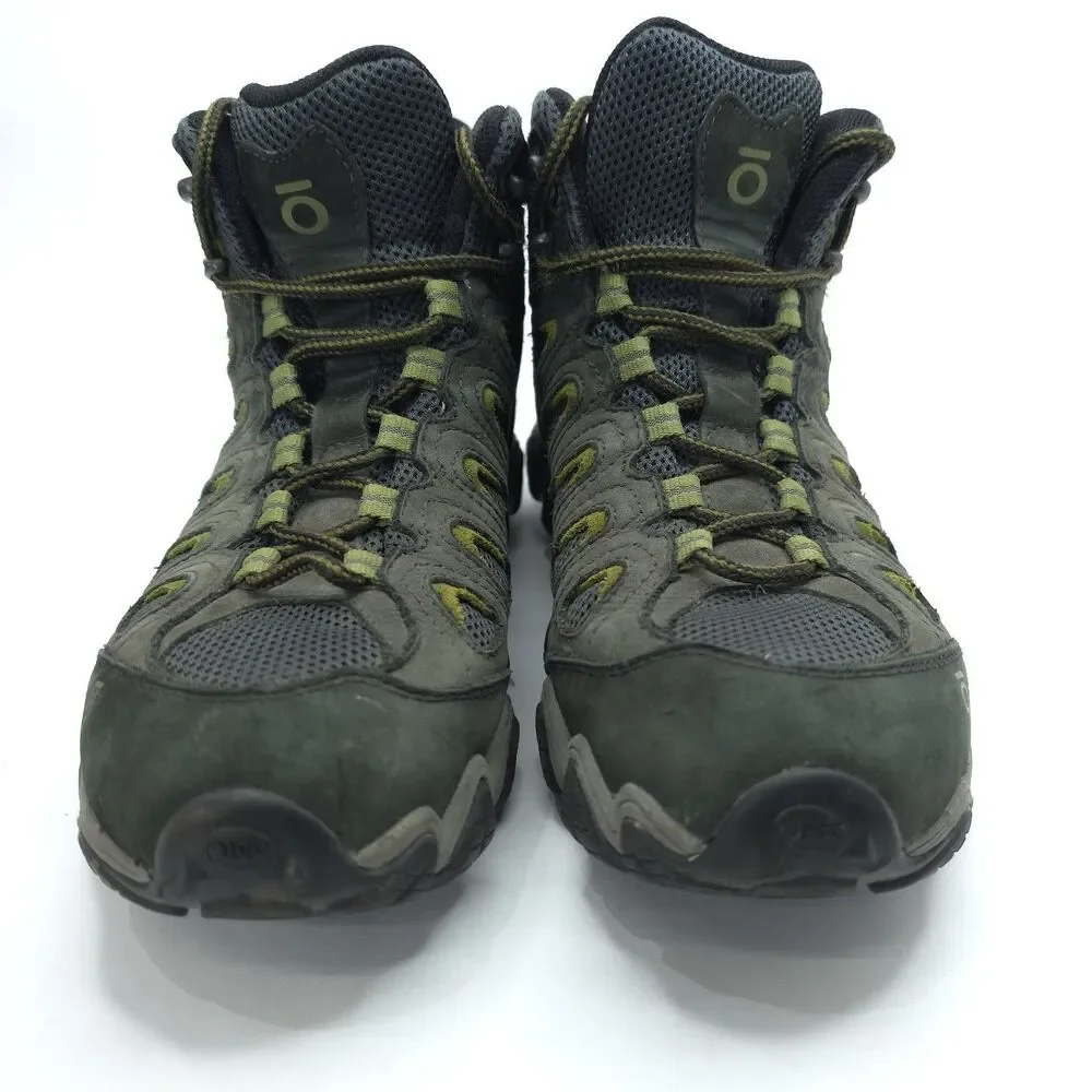 Oboz Sawtooth II Mid Dark Shadow/Woodbine Green WP Hiking Boots Mens Size 9.5
